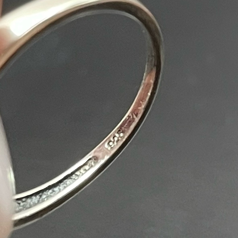 Size 7.5 Solid 925 Silver Lab Opal Ring - image 5